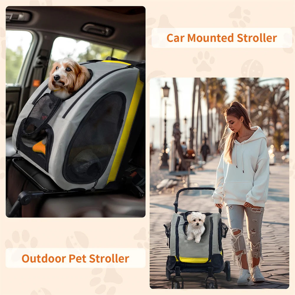 🐶 Faltbarer Hunde- & Katzenwagen