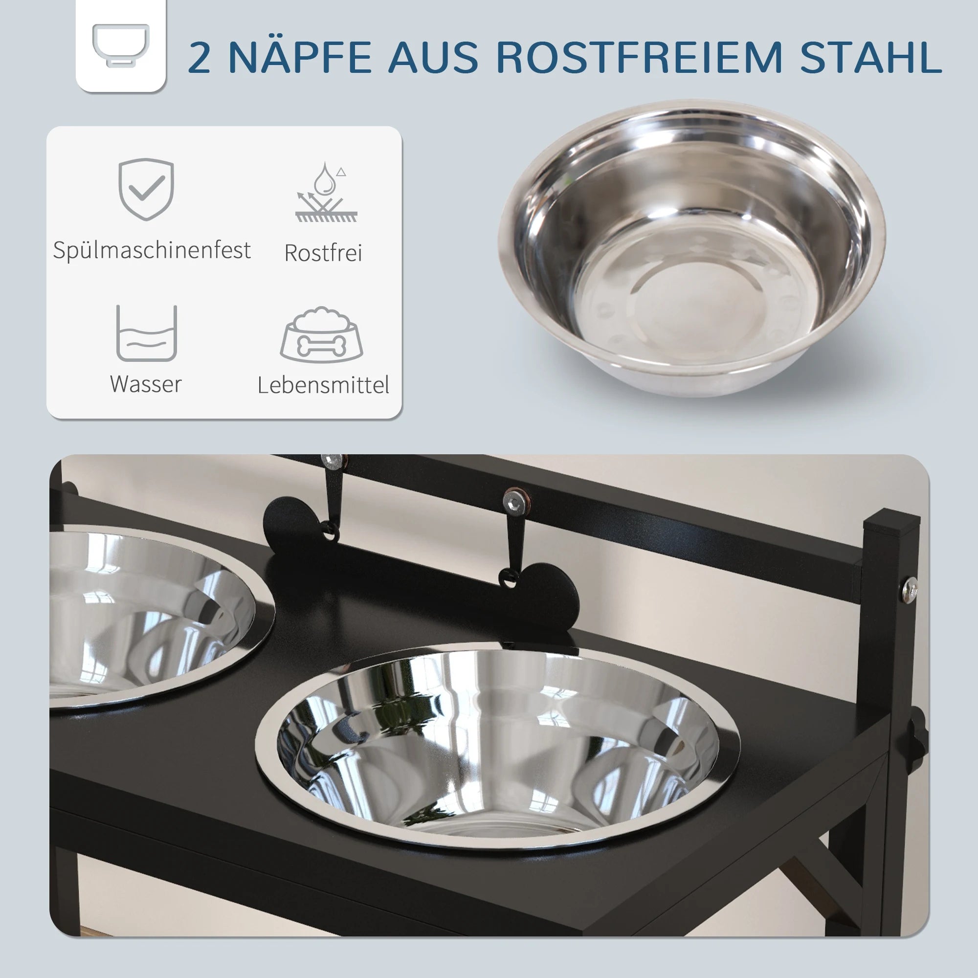 Höhenverstellbarer Futternapf