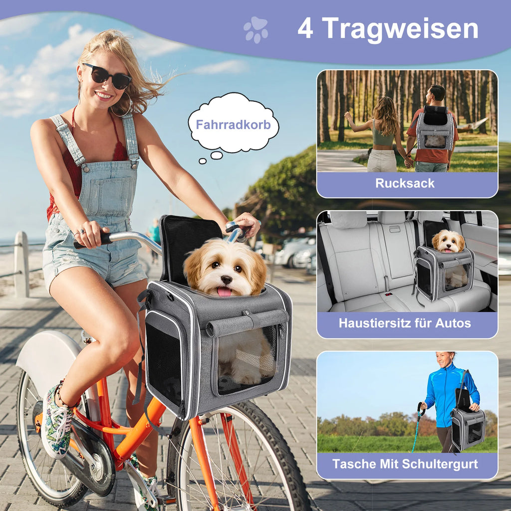 🚴‍♂️ Faltbarer Fahrrad-Hundekorb