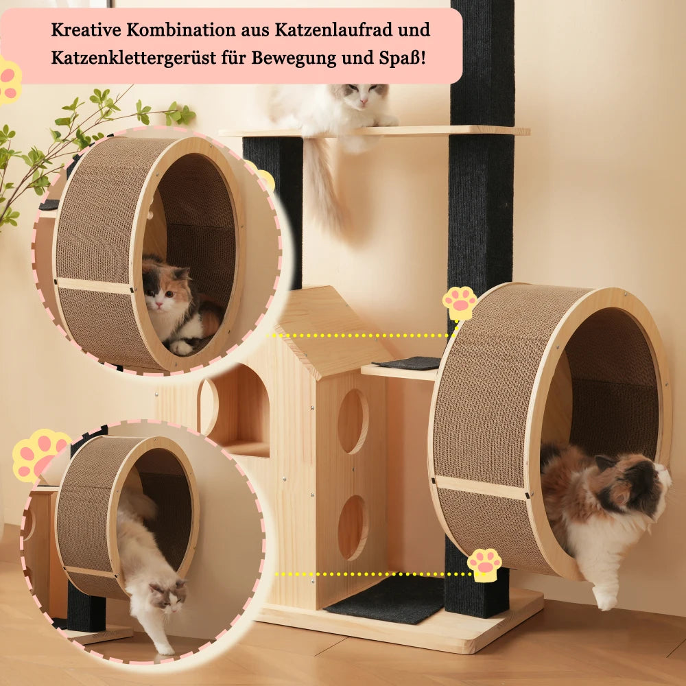 Katzenbaum aus Massivholz